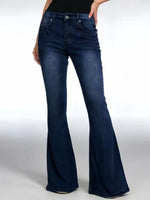 Full Size Vintage Wash High-Waisted Flare Jeans Plus Size