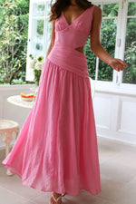 Cutout Back V-Neck Dress