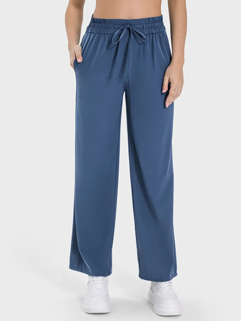 Millennia Drawstring Pocketed Active Pants - Ladyez