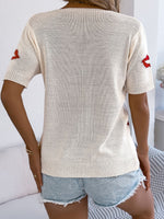 Lips Tie Front Knit Cardigan