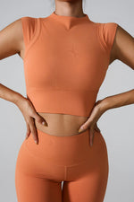 Mock Neck Active Tank - Ladyez