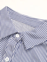 Striped Button-Up Shirt Dress