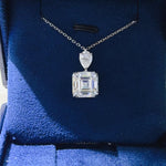 5.8 Carat Moissanite 925 Sterling Silver Pendant Necklace