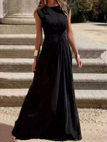 Round Neck Sleeveless Maxi Dress - Ladyez