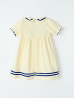 Children's Sailor Collar Puff Sleeve Casual Dress
