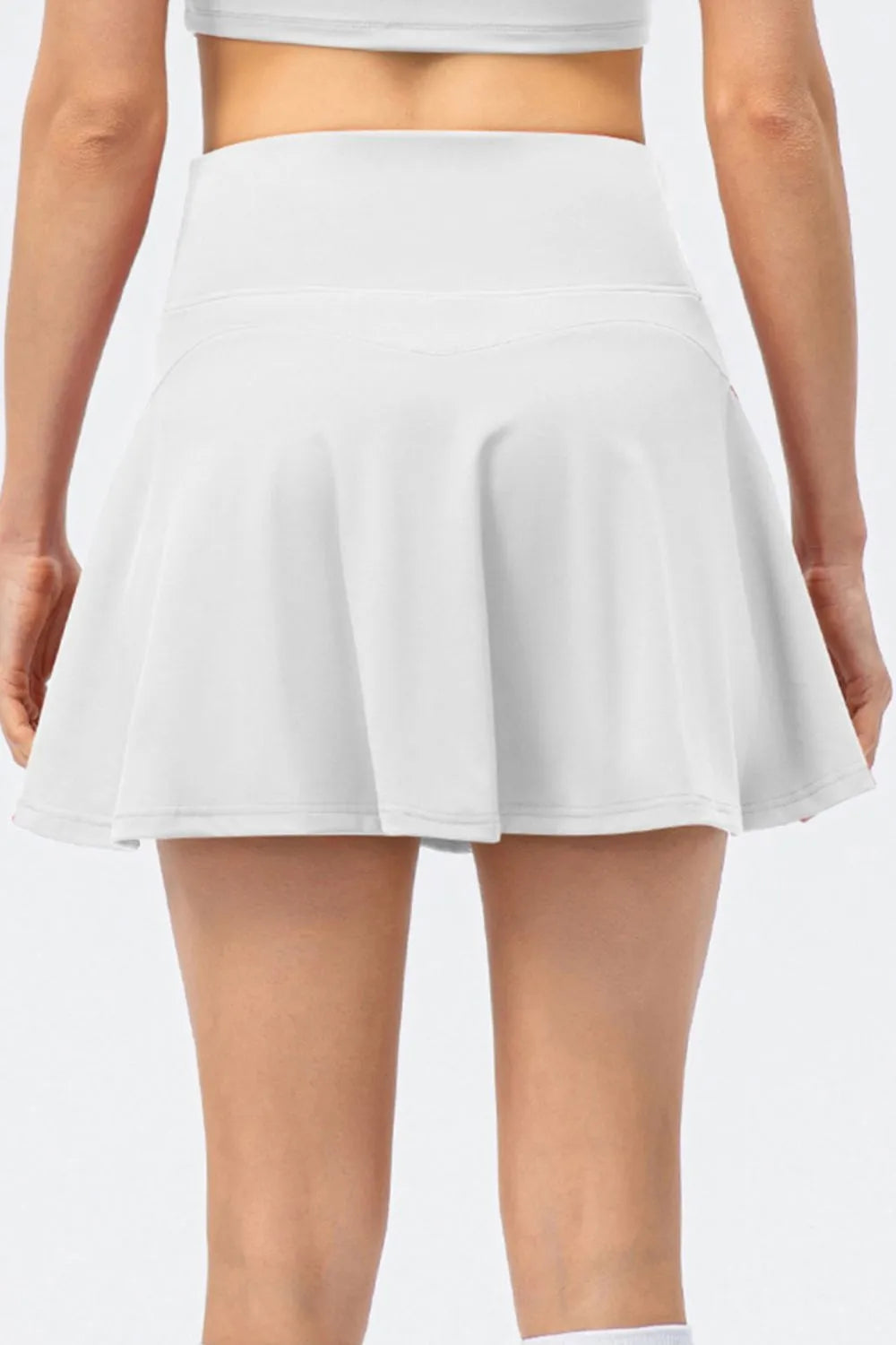 High Waist Wide Waistband Active Skirt - Ladyez