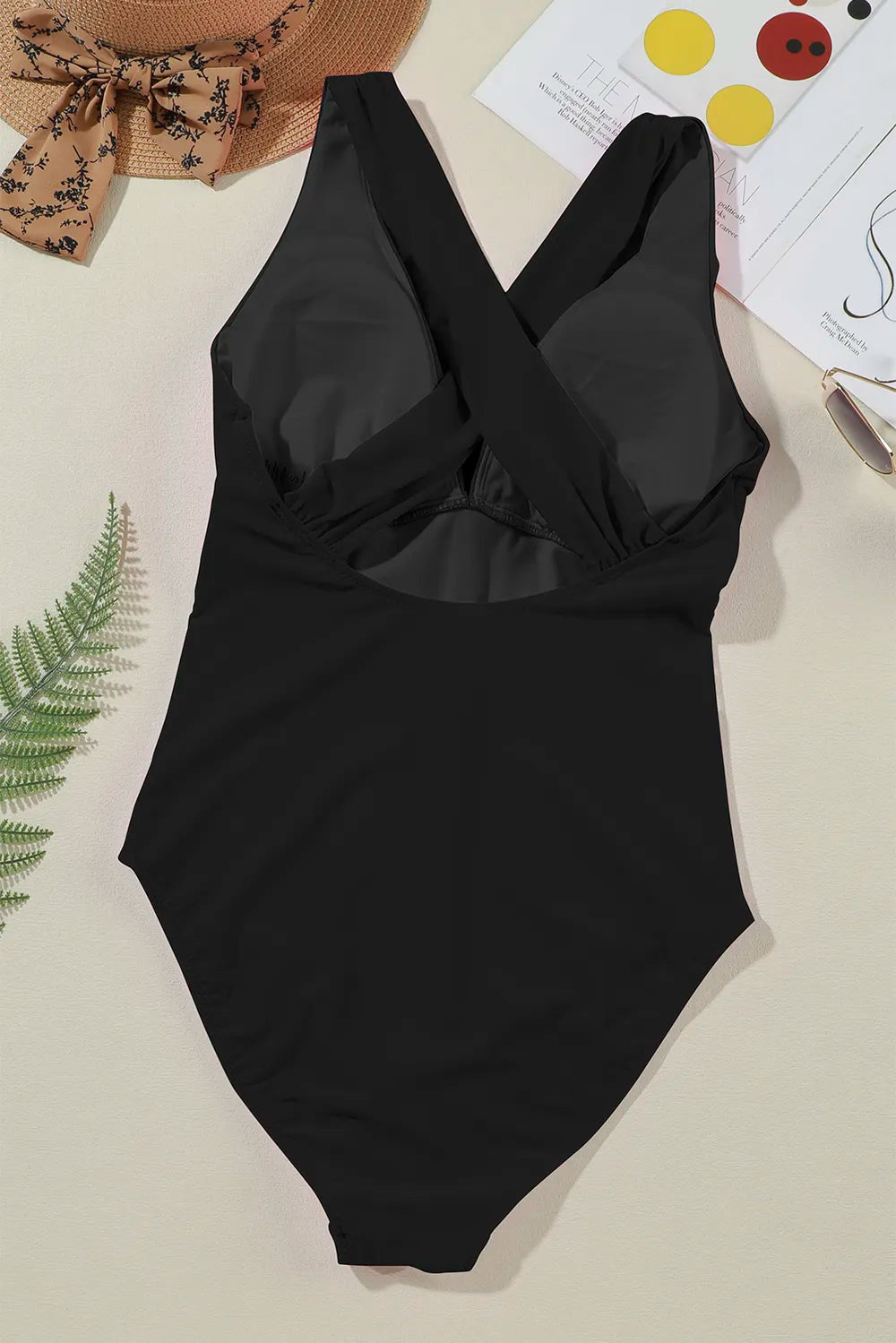 Crisscross Wide Strap One-Piece Swimwear - Ladyez
