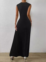 Round Neck Sleeveless Maxi Dress - Ladyez