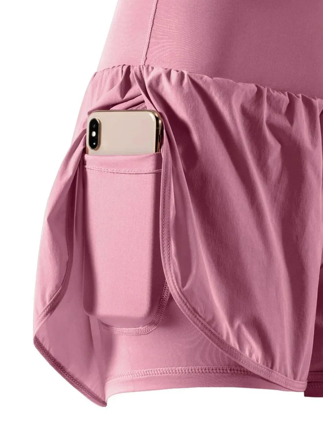Pocketed High Waist Active Shorts - Ladyez