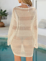 Round Neck Openwork Cover-Up - Ladyez