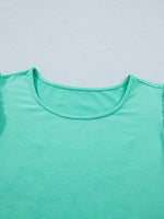 Eyelet Lace Ruffled Cap Sleeve Top
