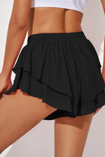 Layered Mid-Rise Waist Active Skirt - Ladyez