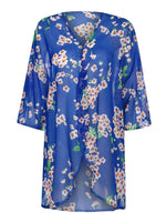Open Front Half Sleeve Cover-Up - Ladyez