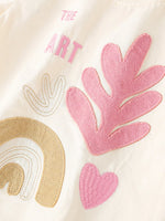 Children's Artistic Applique Short Sleeve T-Shirt