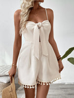 Sweetheart Neck Spaghetti Strap Romper - Ladyez