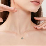 1 Carat Moissanite 925 Sterling Silver Necklace
