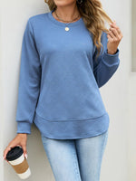 Textured Crew Neck Sweatshirt