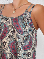 Paisley Print Round Neck Tank