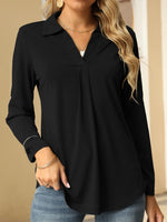 Johnny Collar Long Sleeve T-Shirt - Ladyez