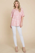 BOMBOM Loose Fit Animal Print Soft Knit Top