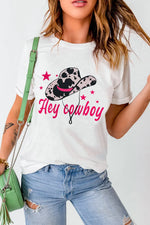 Graphic Round Neck Short Sleeve T-Shirt