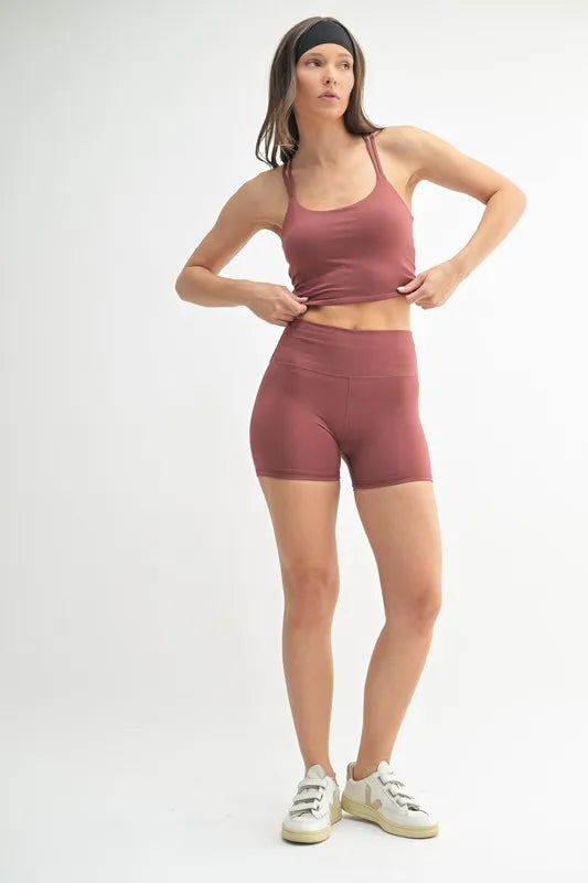 MONO B Venice Cloud Light Contour Biker Shorts - Ladyez
