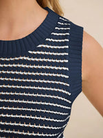Striped Knit Sweater Vest