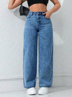 High-Waisted Wide-Leg Jeans