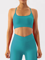 Spaghetti Strap Active Bra - Ladyez