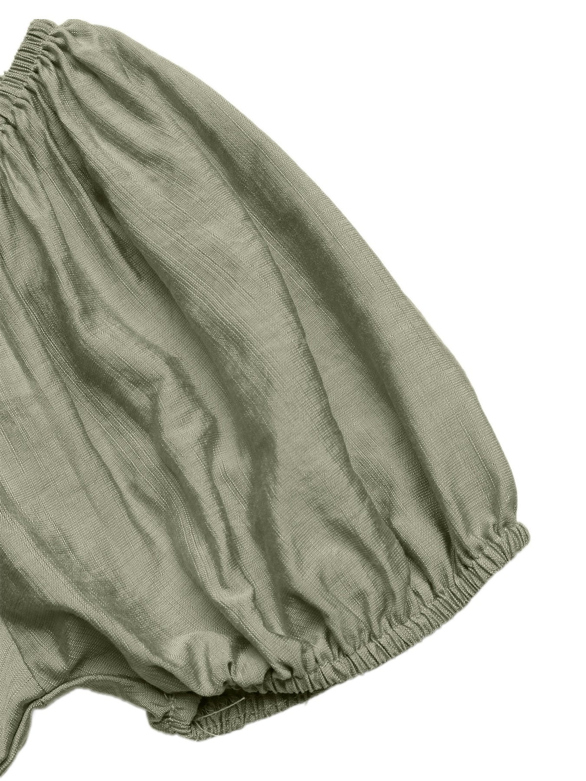 Smocked Waist Puff Sleeve Maxi Dress