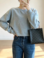 Crew NeckDrop Shoulder Sweatshirt