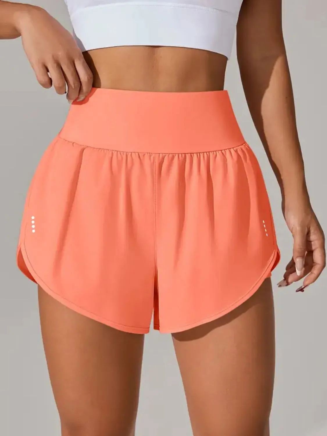 Pocketed High Waist Active Shorts - Ladyez