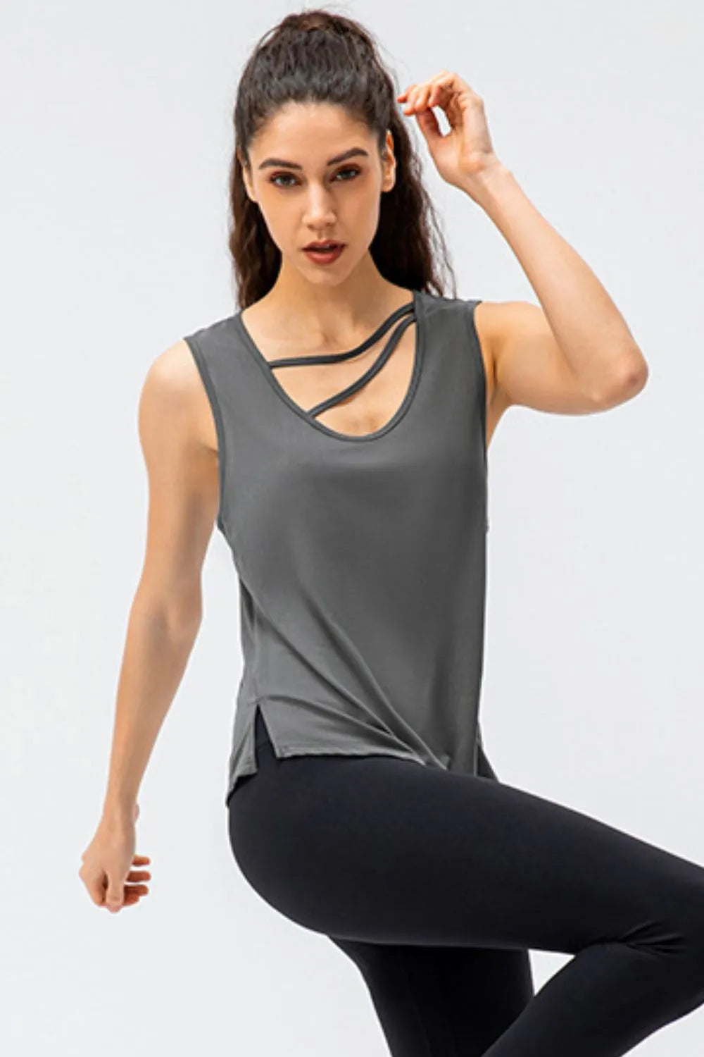 Cutout Reversible Active Tank - Ladyez