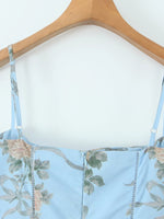 Floral Print Square Neck Cami Maxi Dress - Ladyez
