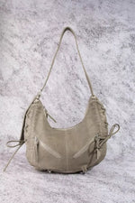 Fame Larger Leather Crescent Shoulder Bag