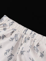 Floral Print Balloon Sleeve Top and Shorts Set