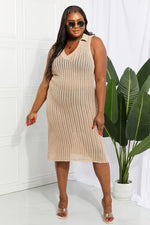 Openwork Johnny Collar Cover Up Dress - Ladyez