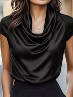 Cowl Neck Satin Blouse