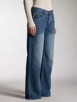 Vintage Wash Wide Leg Jeans