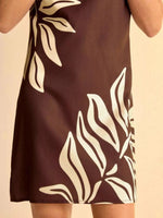 Tropical Print Sleeveless Mini Dress