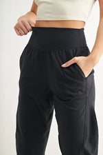 MONO B Flowbarrel High Waist Active Pants - Ladyez