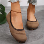 Mesh Round Toe Flat Slip-Ons