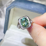 3 Carat Moissanite Engagement Square Ring - Ladyez