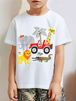 Children's Animal Graphic Tee and Shorts Set