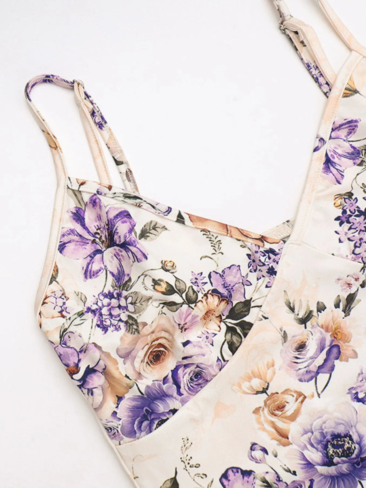 Floral Print Bodycon Maxi Dress with Spaghetti Straps - Ladyez