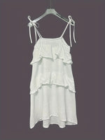 Ruffled Tie Shoulder Mini Dress
