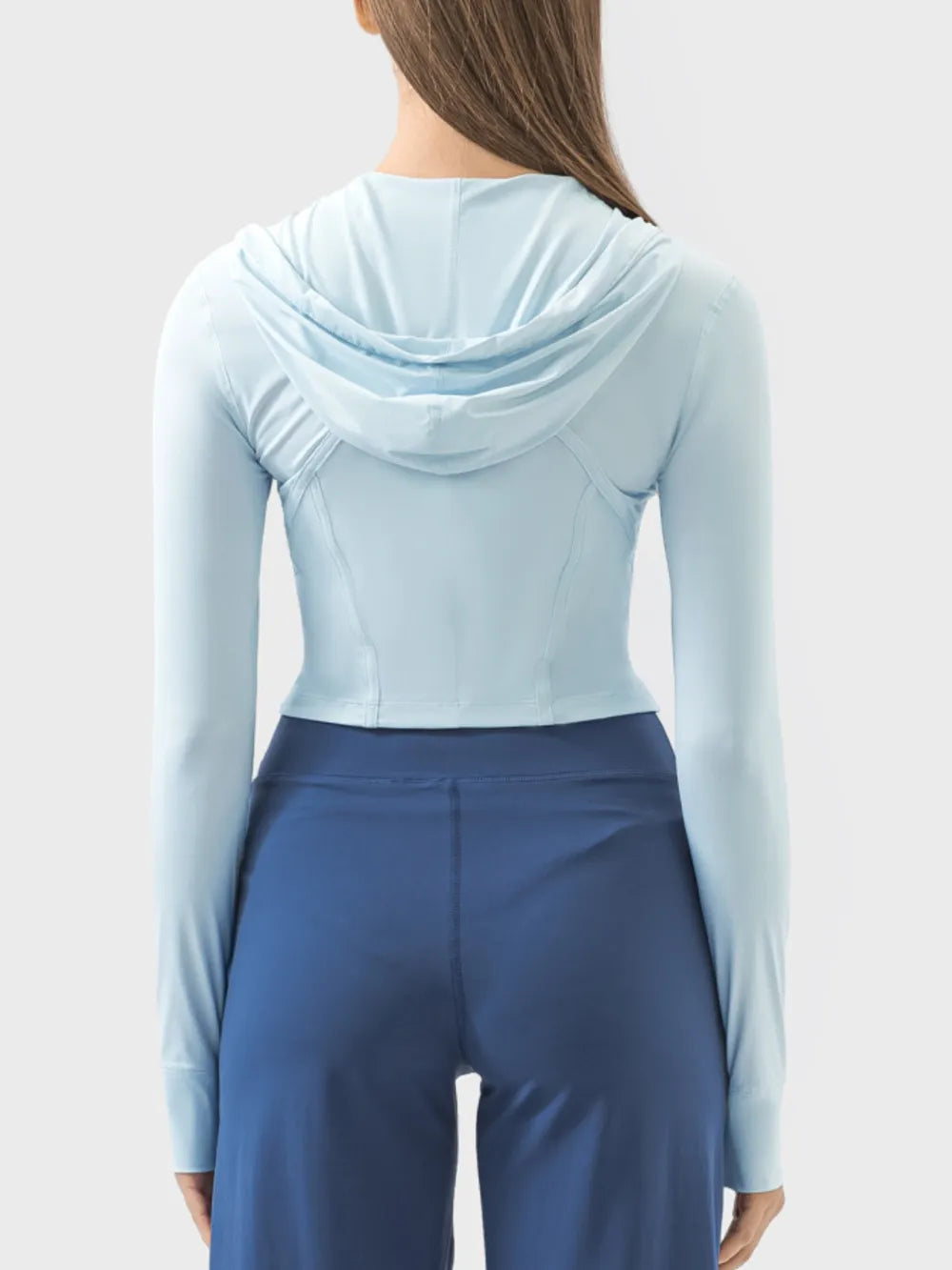 Millennia Zip Up Hooded Long Sleeve Active Outerwear - Ladyez