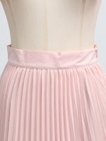 Frill Lapel Collar Top and Pleated Skirt Set