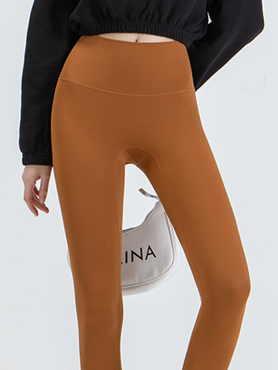Wide Waistband Sports Leggings - Ladyez