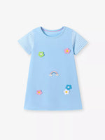 Children's Flower Round Neck Dress